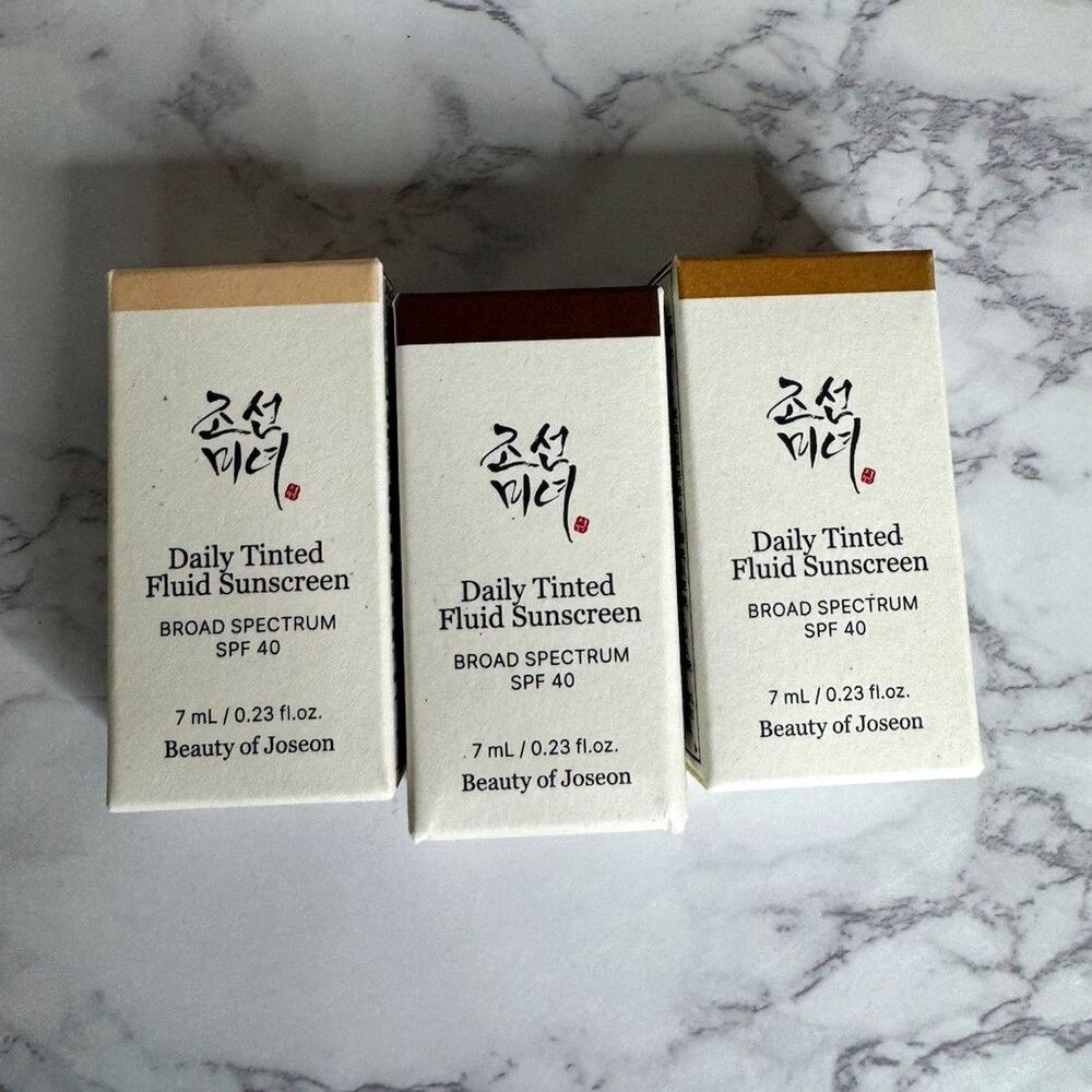 Beauty of Joseon Tinted Fluid Face Sunscreen SPF 40 Broad Spectrum 0.23oz Lot 3